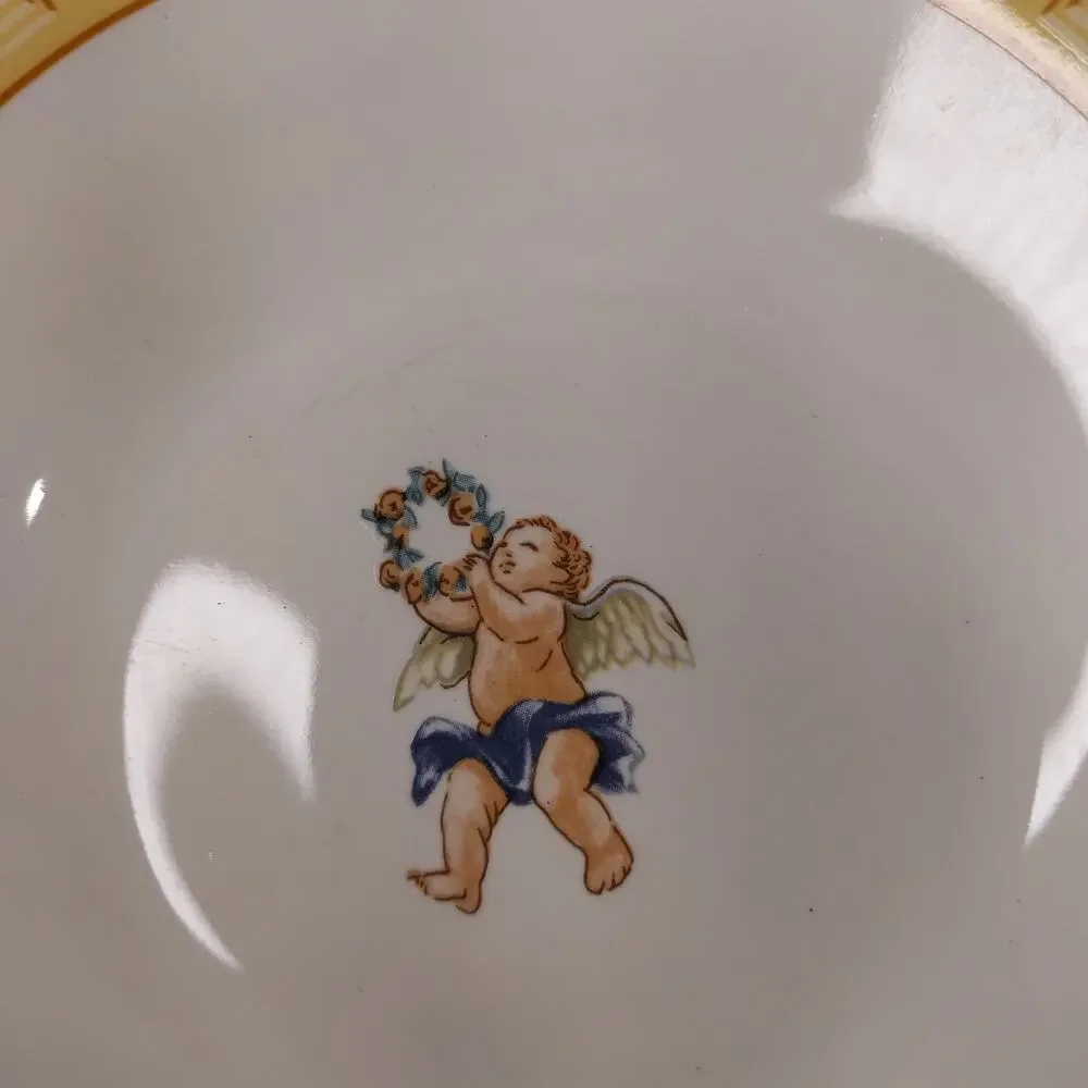 Fitz and Floyd Habitat American Cherub Set of 5 Soup Cereal Bowls 7 3/8